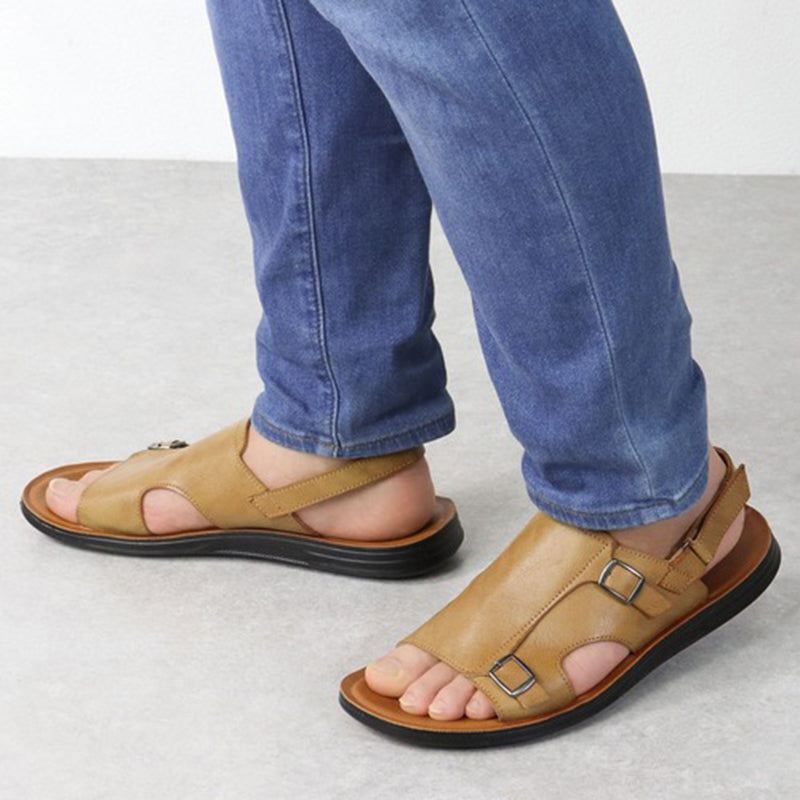 Men's double monk straps slingback sandals