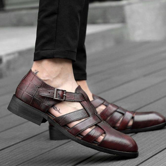 coffee Men's fisherman sandals dress shoes