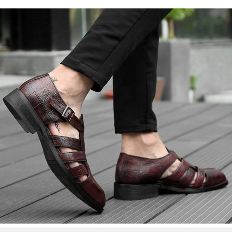 coffee Men's fisherman sandals dress shoes