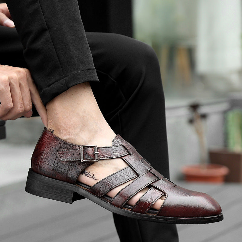 coffee Men's fisherman sandals dress shoes
