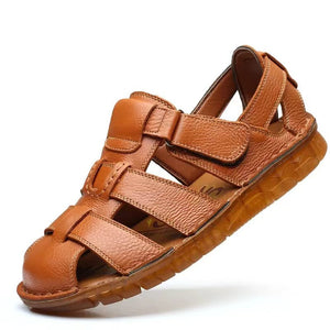 Men's fisherman velcro sandals with closed toe