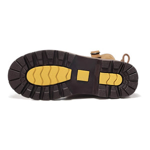 Men's handmade retro leather motorcycle boots