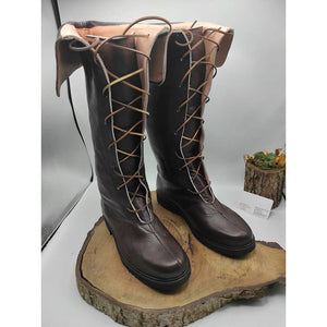 Men's medieval renaissance lace-up knee high boots