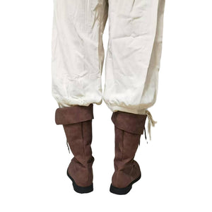 Men's medieval renaissance lace-up knee high boots