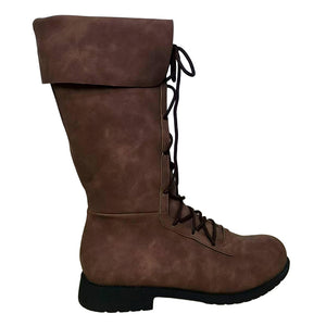 Men's medieval renaissance lace-up knee high boots