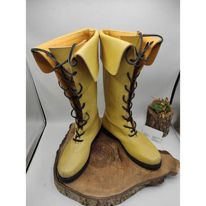 Men's medieval renaissance lace-up knee high boots