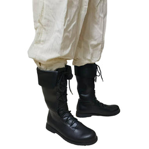 Men's medieval renaissance lace-up knee high boots