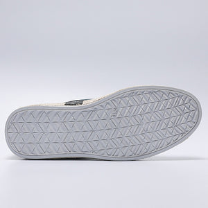 blue Men's platform canvas loafers