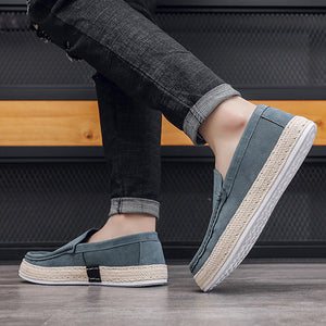 Men's platform canvas loafers
