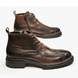 Men's retro side zipper ankle boots