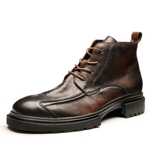 Men's retro side zipper ankle boots