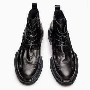 Men's retro side zipper ankle boots