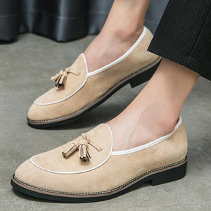 Men's retro slip-on tassles loafers