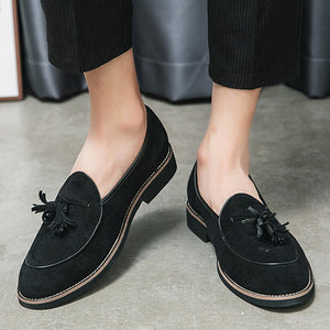 Men's retro slip-on tassles loafers