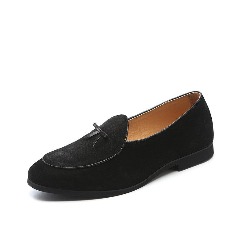 black Men's slip-on bow loafers