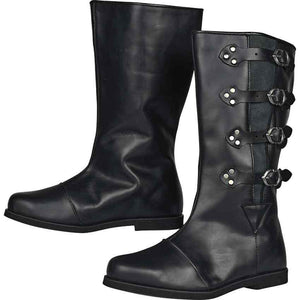 Men's vintage faux leather Halloween cosplay riding boots