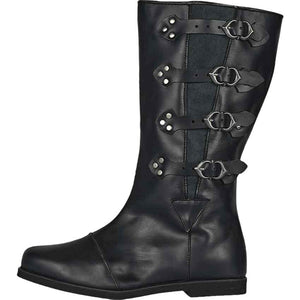 Men's vintage faux leather Halloween cosplay riding boots
