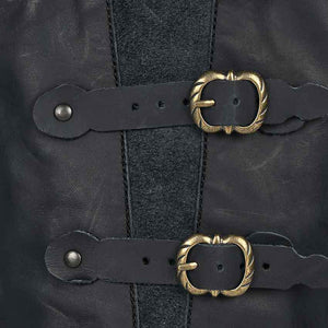 Men's vintage faux leather Halloween cosplay riding boots