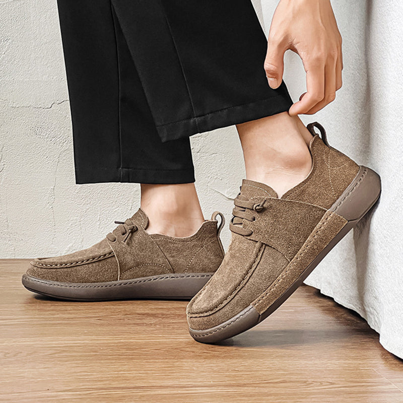 Men's vintage suede breathable erforated dress shoes
