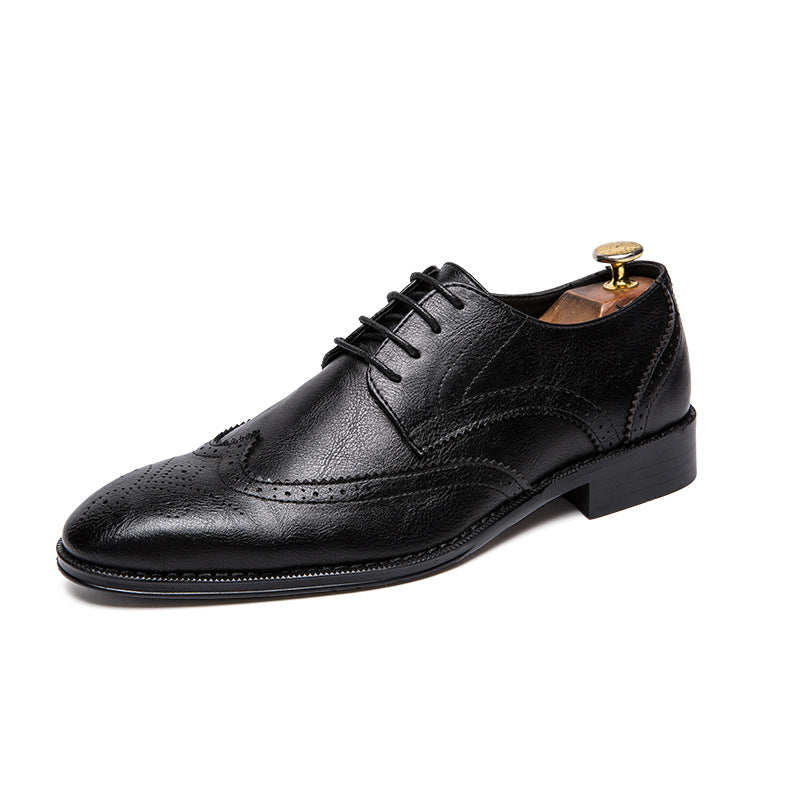black Men's vintage wingtips Brogues oxfords shoes
