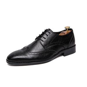 black Men's vintage wingtips Brogues oxfords shoes