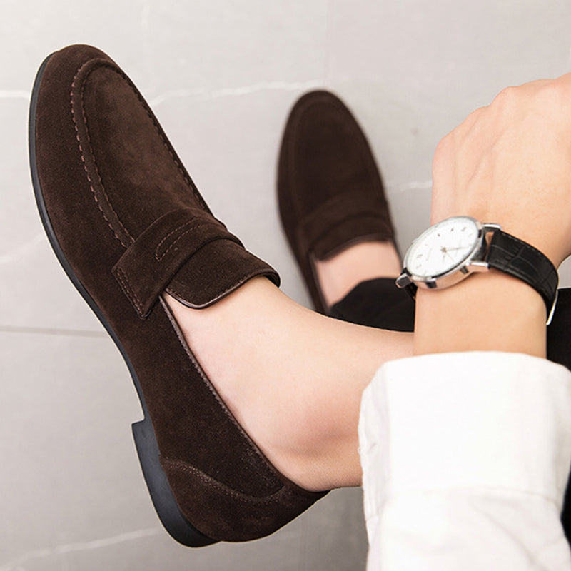 coffee Spring summer men's plain slip-ons