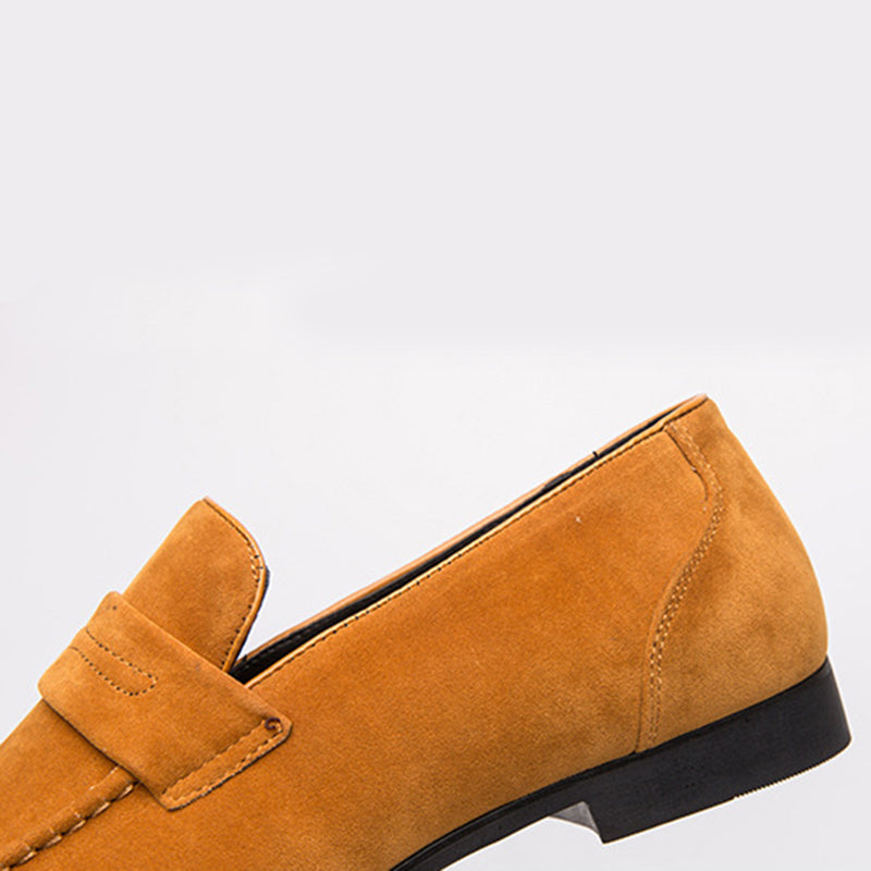 brown Spring summer men's plain slip-ons