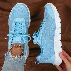 blue Summer breathable mesh sneakers lightweight comfortable