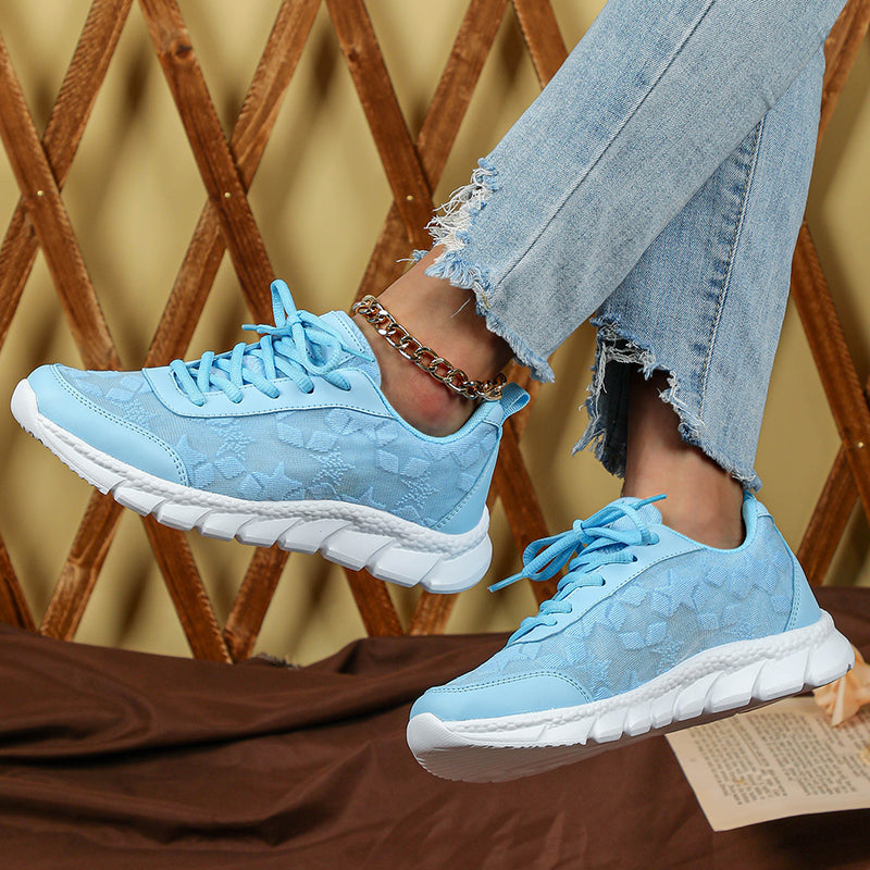 blue Summer breathable mesh sneakers lightweight comfortable
