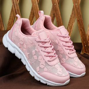 pink Summer breathable mesh sneakers lightweight comfortable