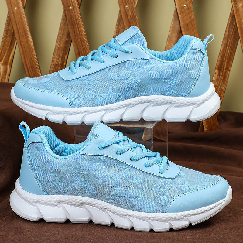 blue Summer breathable mesh sneakers lightweight comfortable