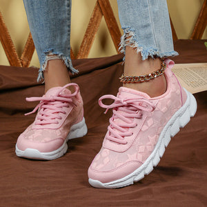pink Summer breathable mesh sneakers lightweight comfortable