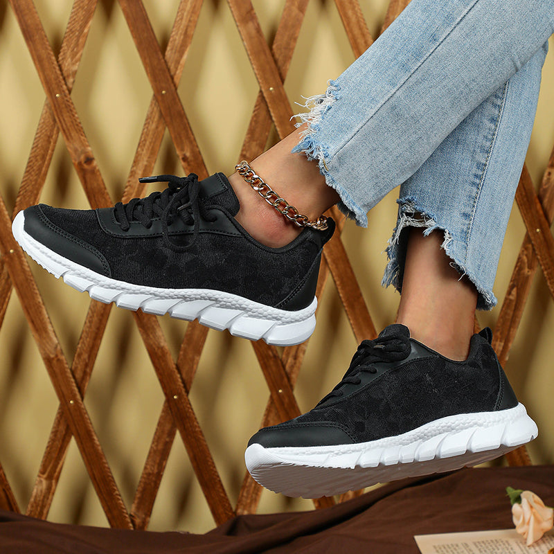 black Summer breathable mesh sneakers lightweight comfortable
