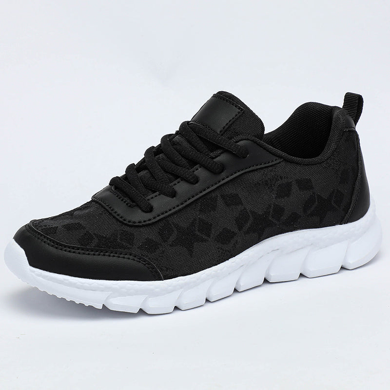 black Summer breathable mesh sneakers lightweight comfortable
