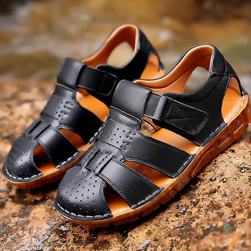 black Summer men's fisherman sandals