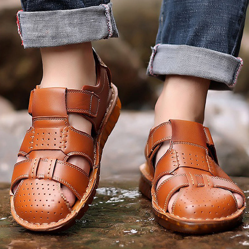 brown Summer men's fisherman sandals