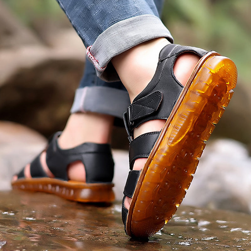 black Summer men's fisherman sandals