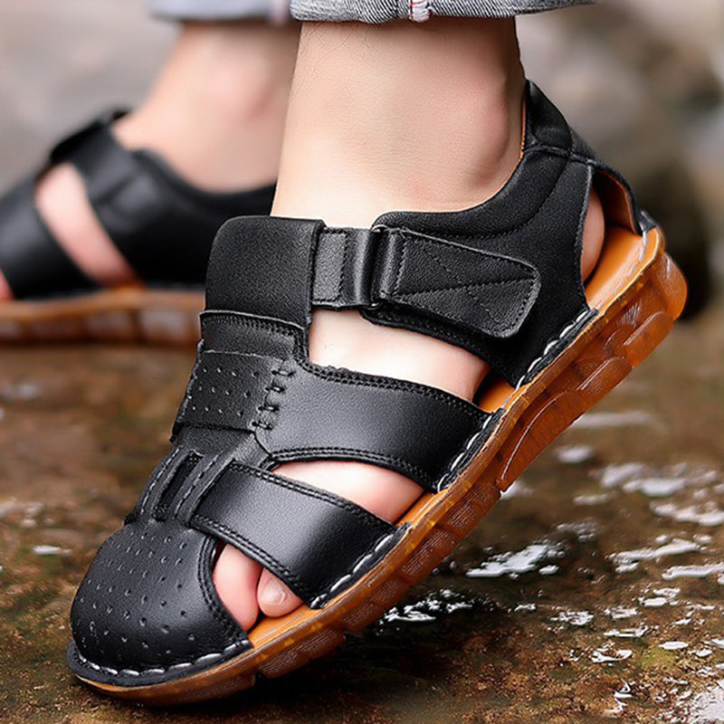 black Summer men's fisherman sandals