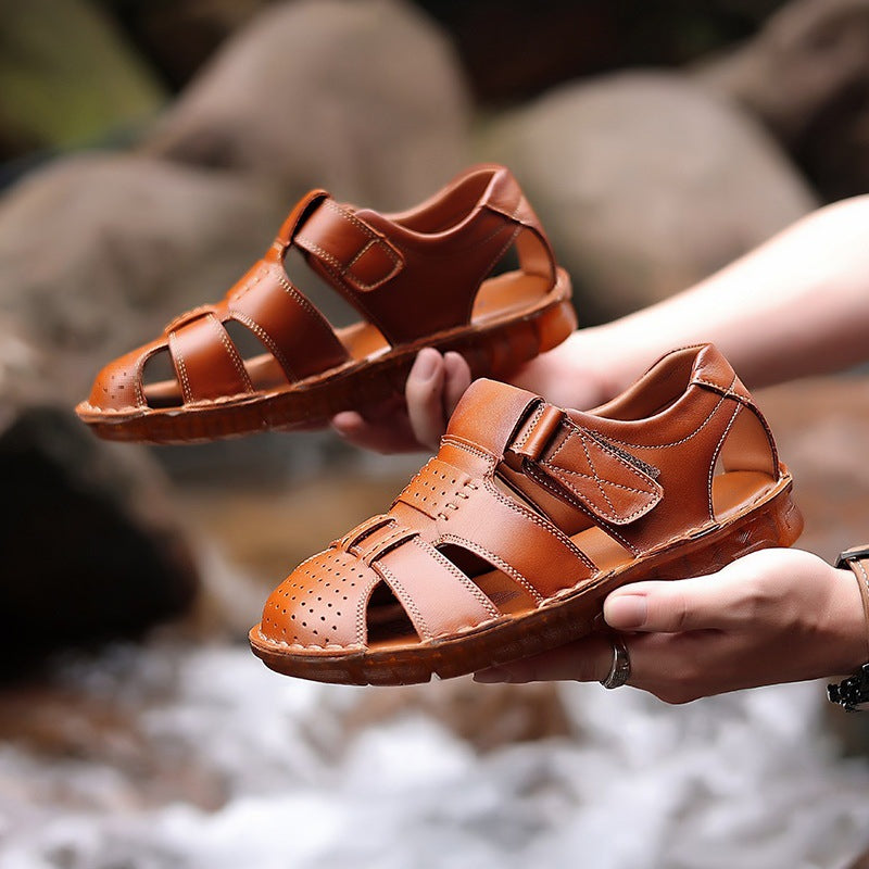 brown Summer men's fisherman sandals