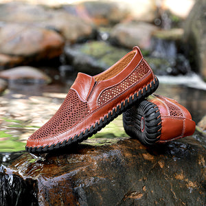 brown Summer men's hollow beach shoes