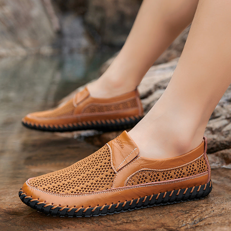 yellow Summer men's hollow beach shoes