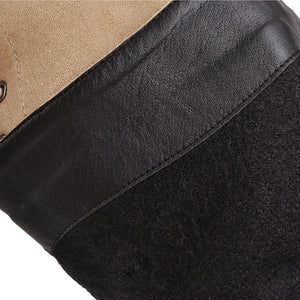 apricot Vintage British style lace-up winter knee high boots