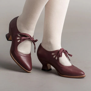 Vintage Lace-up Victorian Mary Jane Pumps