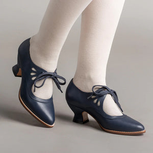 Vintage Lace-up Victorian Mary Jane Pumps