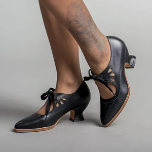 Vintage Lace-up Victorian Mary Jane Pumps