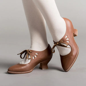 Vintage Lace-up Victorian Mary Jane Pumps