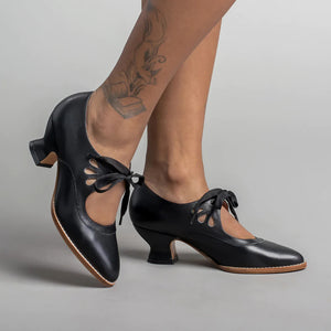 Vintage Lace-up Victorian Mary Jane Pumps