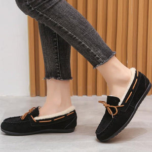 Winter warm plush lined slip-on loafers