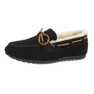 Winter warm plush lined slip-on loafers