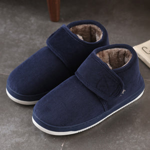 Winter warm soft velcro adjustable house shoes anti-skid